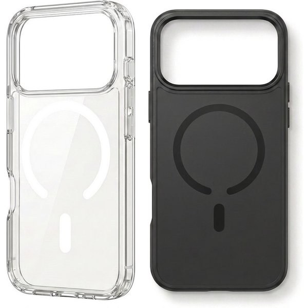 Futurea Handyhülle für iPhone 18 Pro/Pro Max Transparent Matt schwarz MagSafe kompatibel 6,3" - 6,9", Case passgenau, mit iPhone 17 Pro und iPhone 17 Pro Max ko