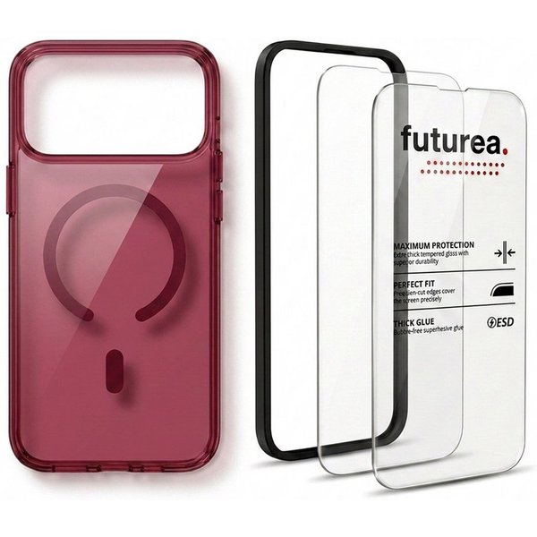 Futurea Handyhülle Hardcase Transparent MagSafe 3in1 Panzerglas iPhone 18 Pro & Pro Max 6,3" - 6,9", Premium Schutzset mit Schutzfolie 9H Härtegrad für das Appl