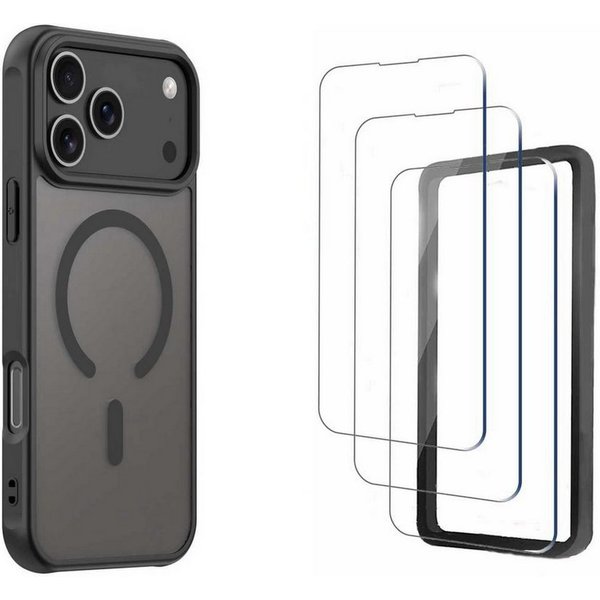 Futurea Handyhülle iPhone 17 Hülle Case Schutzhülle Displayschutz Panzerglas Schutzfolie, für iPhone 17, 17 Air, 17 Pro, 17 Pro Max 20W Ladestecker