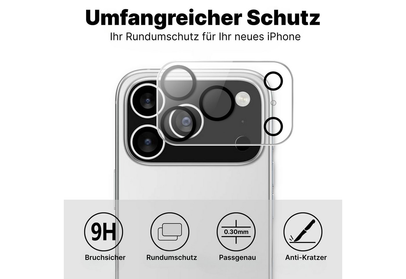Futurea Handyhülle iPhone 17 Schutzhülle Case Schwarz MagSafe Frosted Black, mit 3x Kameraschutzglas Panzerfolie 17, 17 Air, 17 Pro, 17 Pro Max – Bild 4 von 5