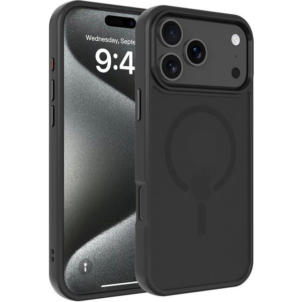 Futurea Handyhülle Schwarz Matt für Apple iPhone 18 Pro & Pro Max, MagSafe kompatibel 6,3" - 6,9", Case für iPhone 17 Pro/Max sowie iPhone 18 Pro & iPhone 18 Pr