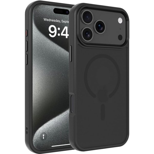 Futurea Handyhülle Schwarz Matt für Apple iPhone 18 Pro & Pro Max, MagSafe kompatibel 6,3" - 6,9", Case für iPhone 17 Pro/Max sowie iPhone 18 Pro & iPhone 18 Pr