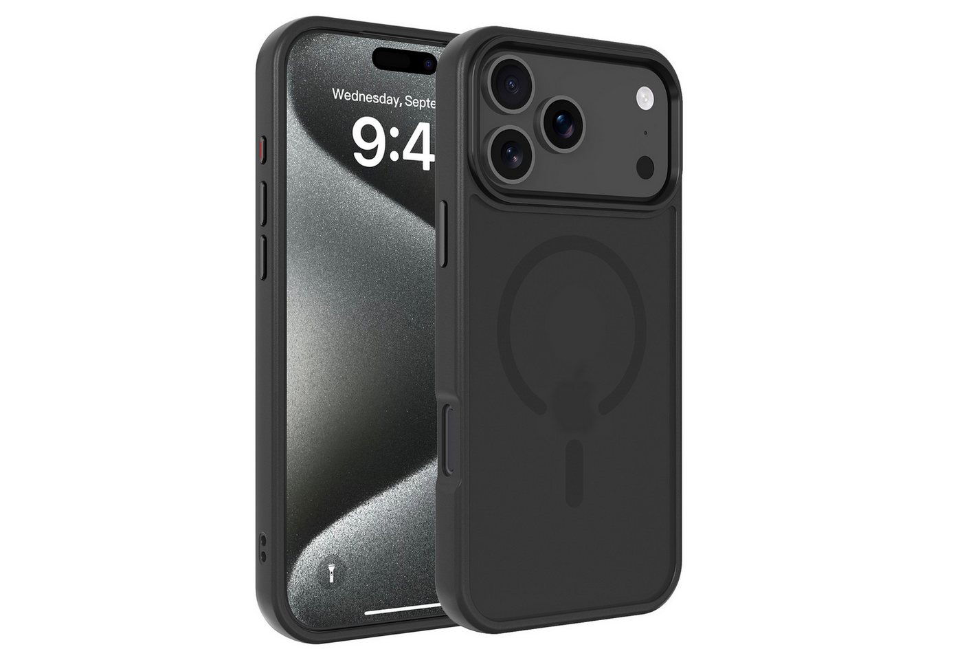 Futurea Handyhülle Schwarz Matt MagSafe Case 3in1 Set Panzerglas iPhone 18 Pro & Pro Max 6,3" - 6,9", Schutzset mit Schutzfolie mit 9H Härtegrad für das Apple i – Bild 2 von 5