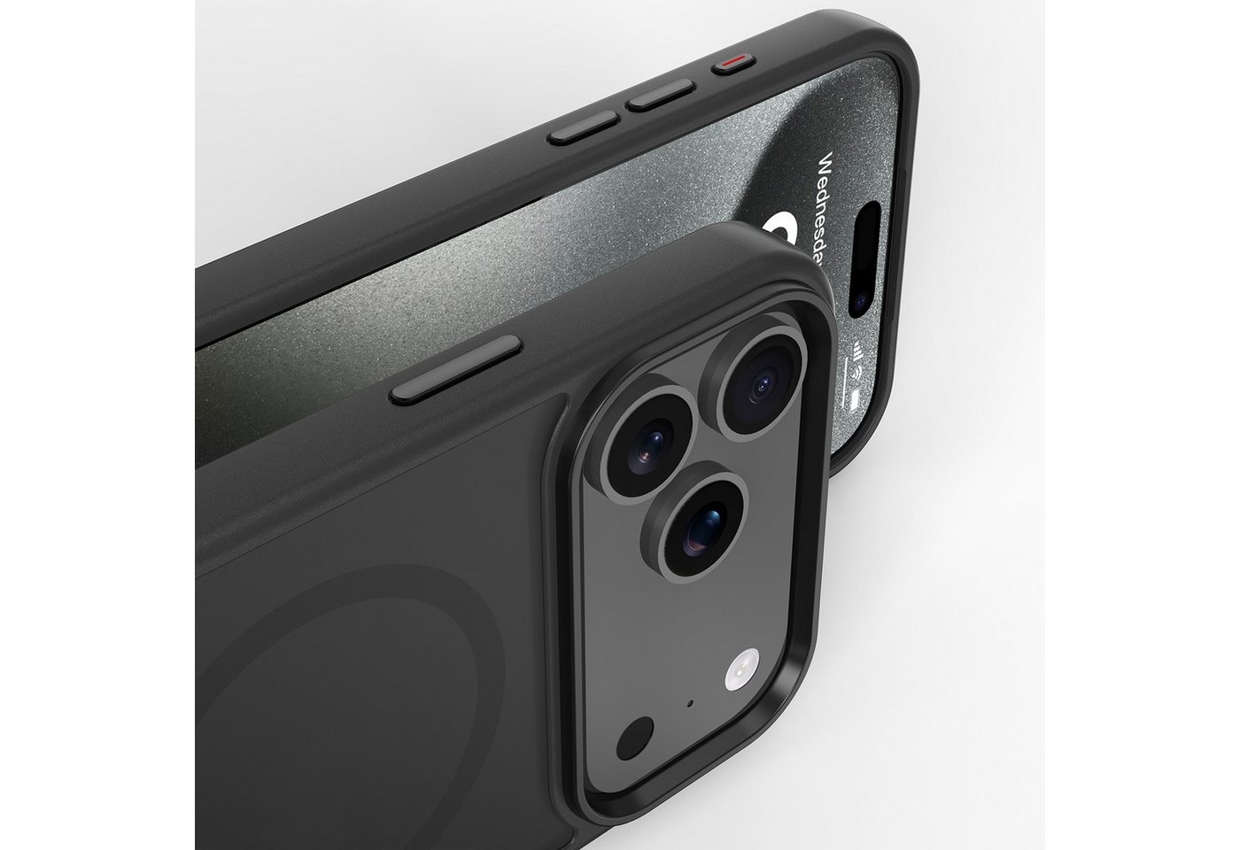 Futurea Handyhülle Smartphone iPhone Hülle Schwarz MagSafe Case Frosted-Black Case, für Apple iPhone 17, 17 Air, 17 Pro, 17 Pro Max, 18 Pro, 18 Pro Max – Bild 3 von 5