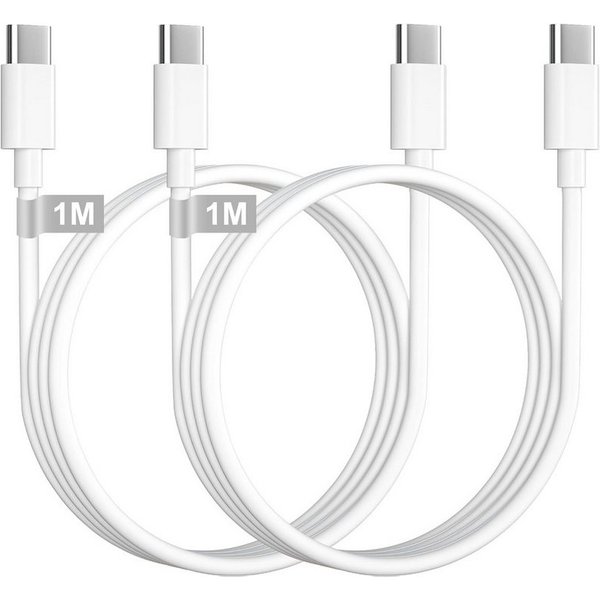 Futurea iPhone Samsung USB-C Kabel 100W Ladekabel 1m 2m USB-C Smartphone-Kabel, USB-C, USB Typ C, USB C, USB Typ C (100 cm), für iPhone 15 16 Pro Max Plus, iPad