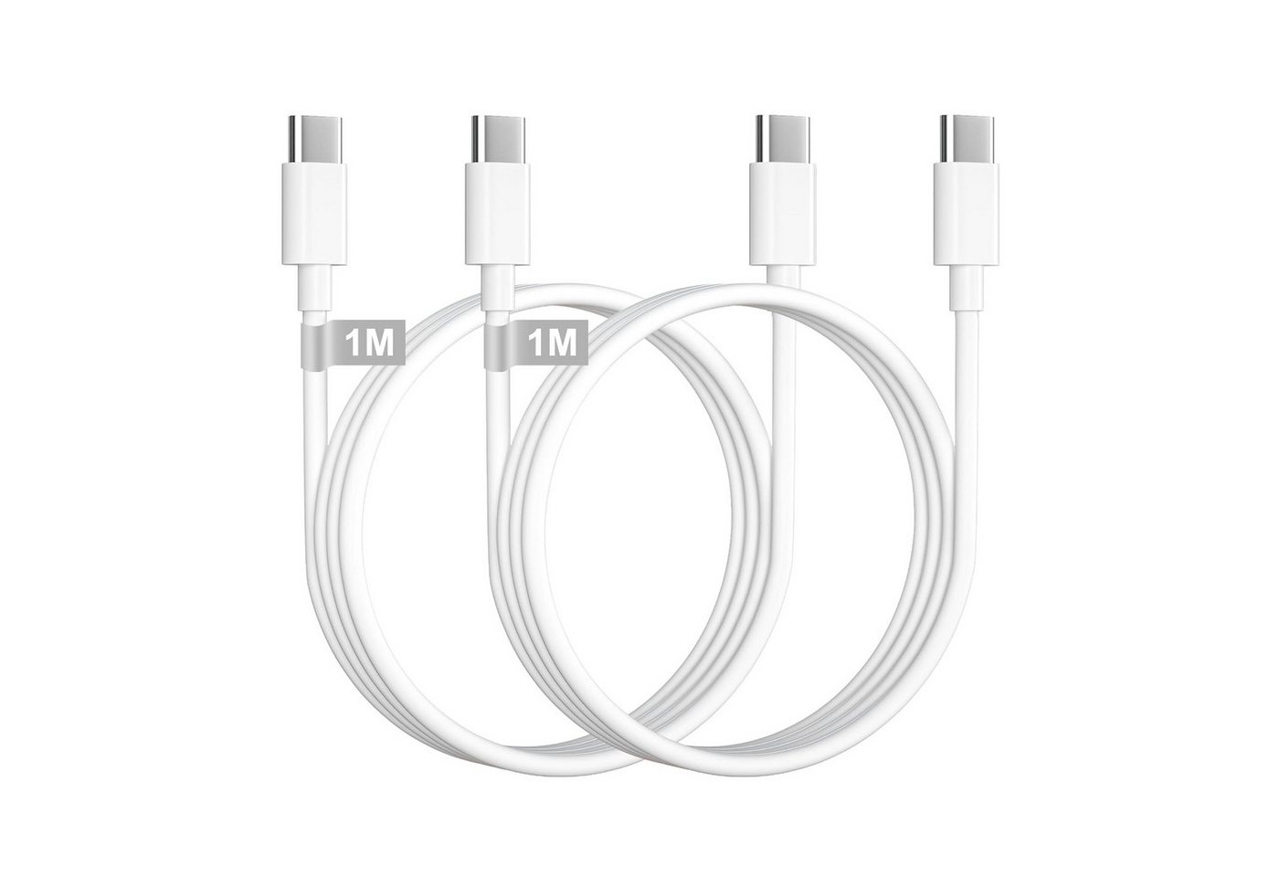 Futurea iPhone Samsung USB-C Kabel 100W Ladekabel 1m 2m USB-C Smartphone-Kabel, USB-C, USB Typ C, USB C, USB Typ C (200 cm), für iPhone 15 16 Pro Max Plus, iPad – Bild 3 von 5