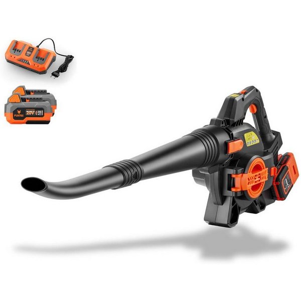 FUXTEC Akku-Laubbläser FX-E2LBSSET, 685,1 m³/h, 2-in-1 Bläser/Sauger, inkl. Akku, Ladegerät & Laubfangsack