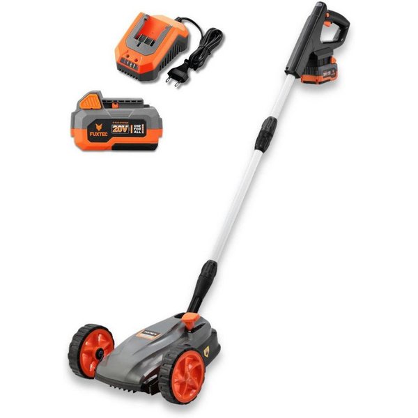 FUXTEC Akkurasenmäher FX-E1RMEH20-SET, 22 cm Schnittbreite, flexible Kugelkopfsteuerung, 20V Akku, 3-fache Schnitthöheneinstellung