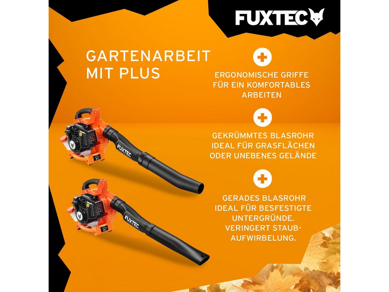 FUXTEC Benzin-Laubbläser FX-LB126, 71m/s, 255,6 km/h Blasgeschwindigkeit, Doppelblasfunktion, 4,6 kg – Bild 3 von 5