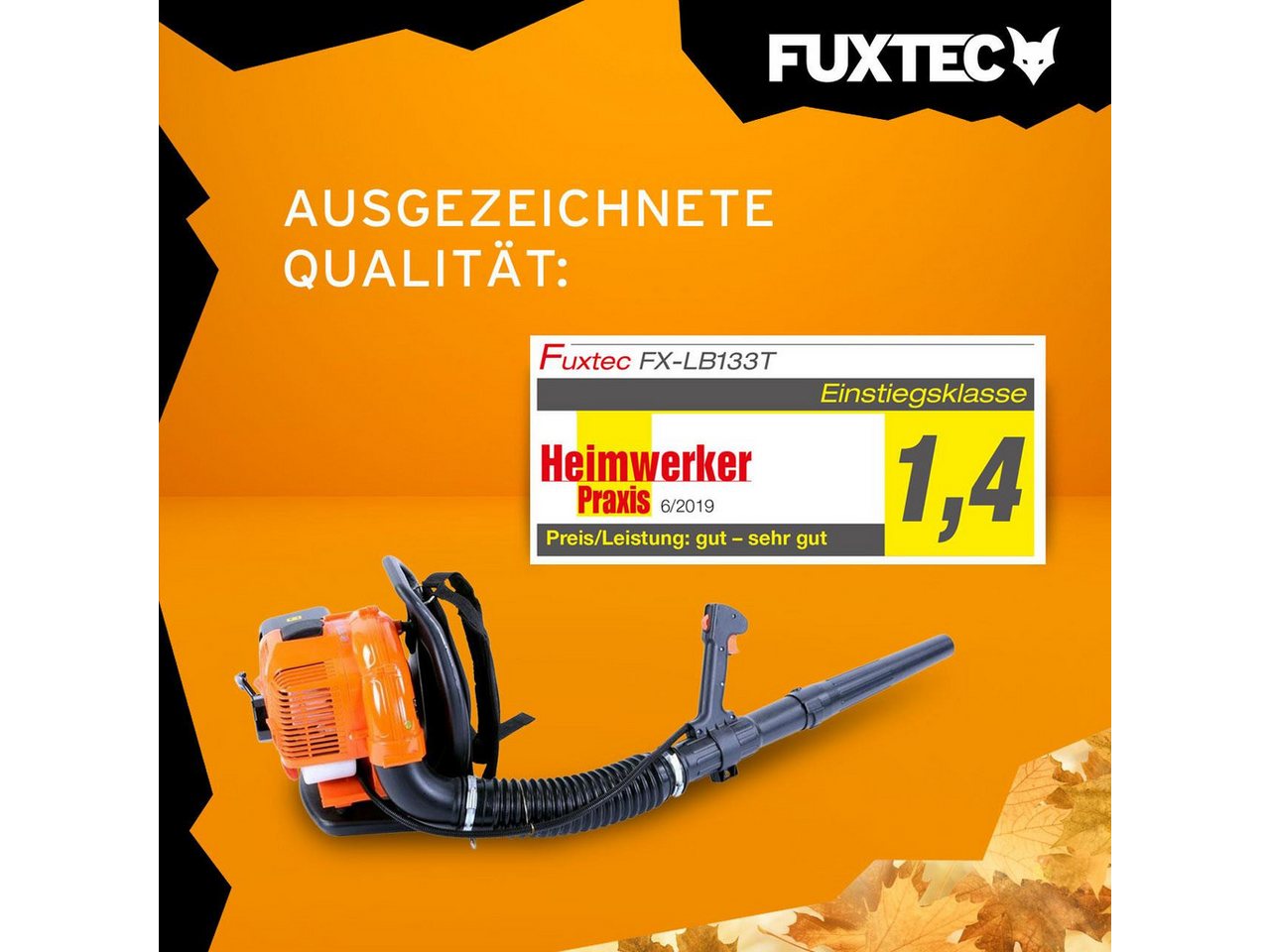 FUXTEC Benzin-Laubbläser FX-LB133T, 72m/s, 300 km/h Blasgeschwindigkeit, rückentragbar – Bild 3 von 5