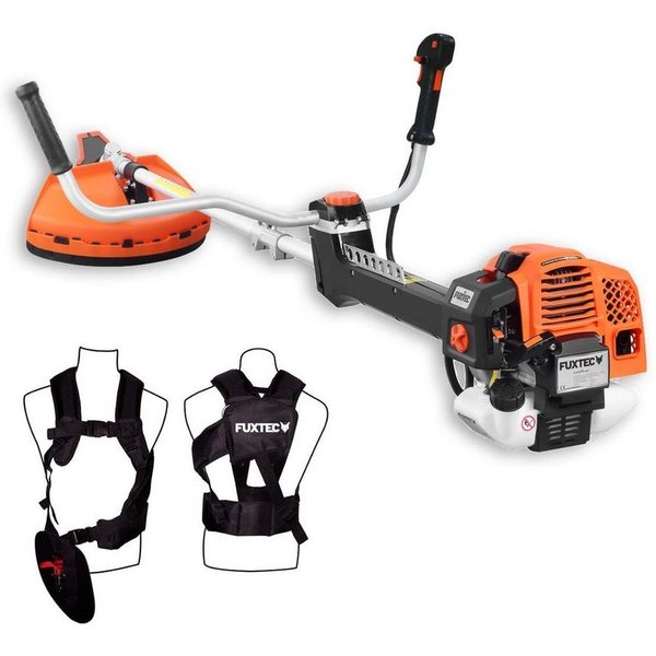 FUXTEC Benzin-Motorsense FX-PS162, 44 cm Arbeitsbreite Messer, 52ccm 3.5PS Highend Anti-Vibrationseinrichtung Profi-Komfort-Tragegurt