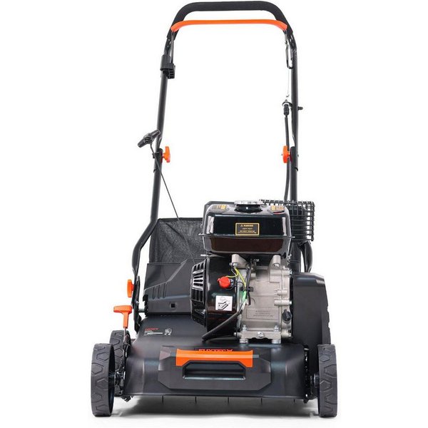 FUXTEC Benzin-Vertikutierer FX-BV240ECO, 40,6 cm Arbeitsbreite, 212cc 4-Takt Benzinmotor, 5-fach Tiefeneinstellung, 40L Fangkorb