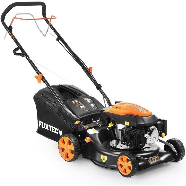 FUXTEC Benzinrasenmäher FX-RM4346, 42 cm Schnittbreite, 146ccm Motor, 40 L Fangkorb, 3in1 Funktion, 3,5 PS