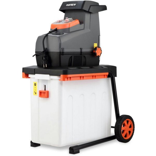 FUXTEC Häcksler FX-EGH2800B, 44 cm max. Astdurchmesser, 2800W, Walzenschneidsystem, 60L Fangbox