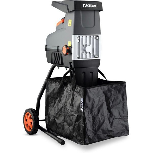 FUXTEC Häcksler FX-EGH2800T, 44 cm max. Astdurchmesser, 2800W, Walzenschneidsystem, 60L Fangbox