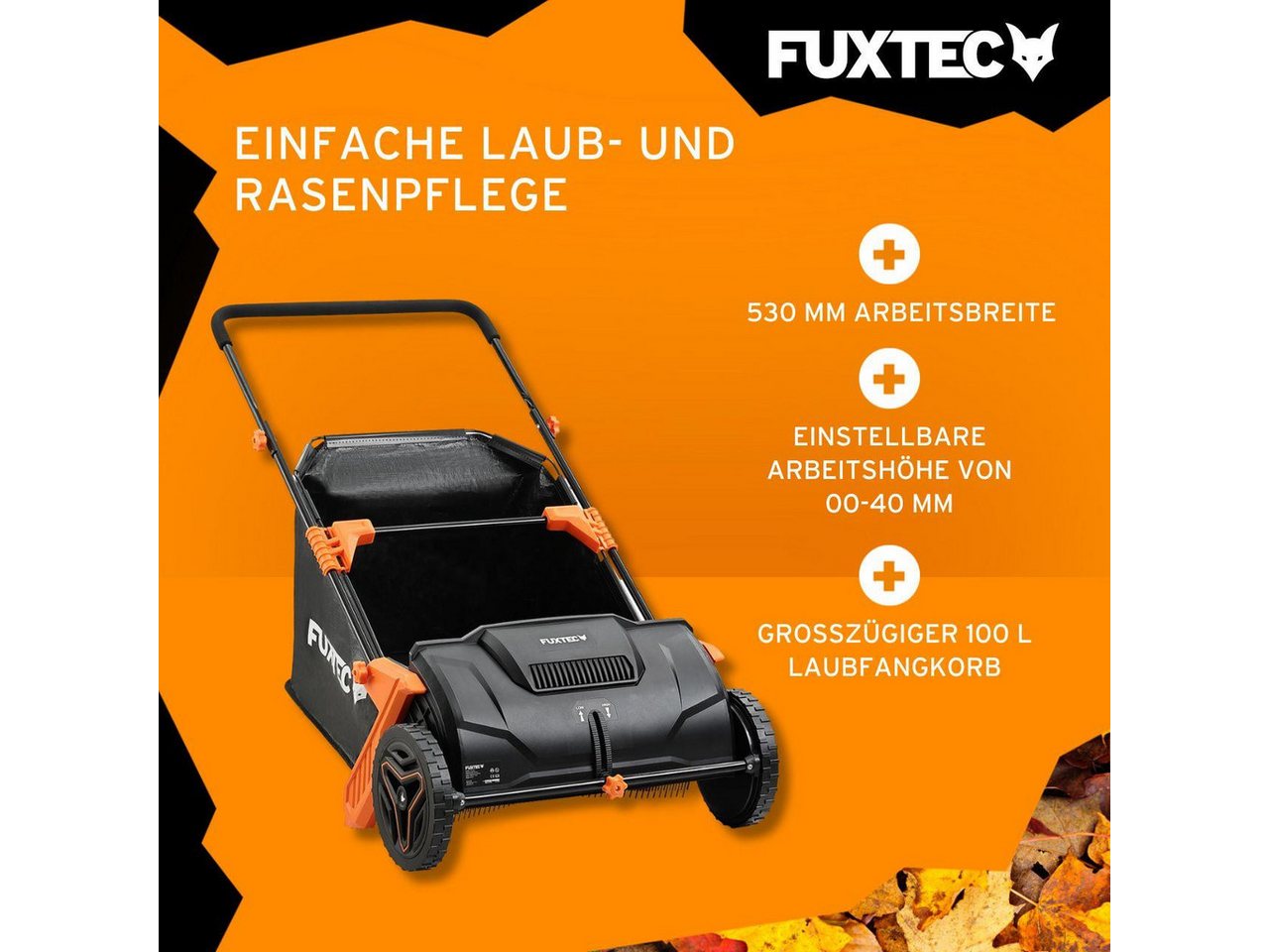 FUXTEC Laubsammler FX-LS52, 53 cm Arbeitsbreite – Bild 2 von 5