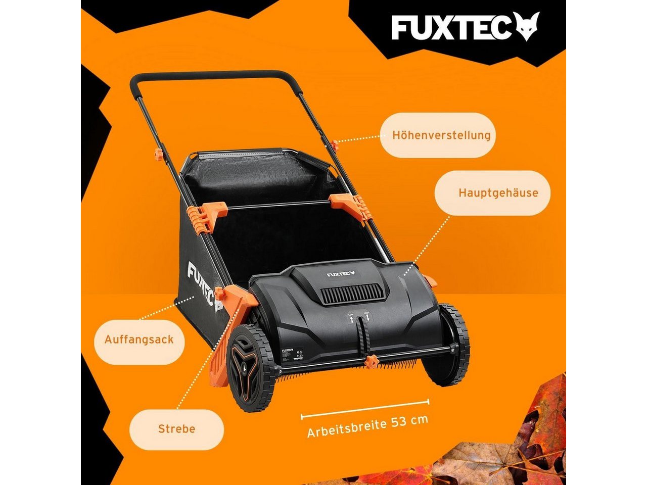 FUXTEC Laubsammler FX-LS52, 53 cm Arbeitsbreite – Bild 4 von 5