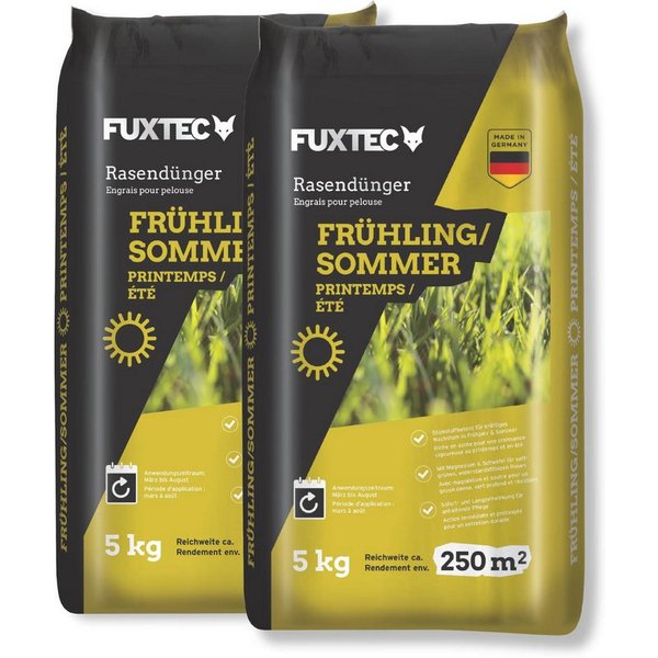 FUXTEC Rasendünger FX-RDFS10, FX-RDFS, 1-St., Stickstoffbetonte Formel, Langzeitwirkung, bis 500 m²