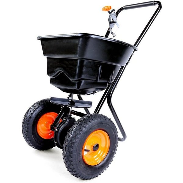 FUXTEC Streuwagen FX-GS36, Streubreite bis zu 3,65 m, mit Rotationsauswurf, 5km/h, 36kg Volumen