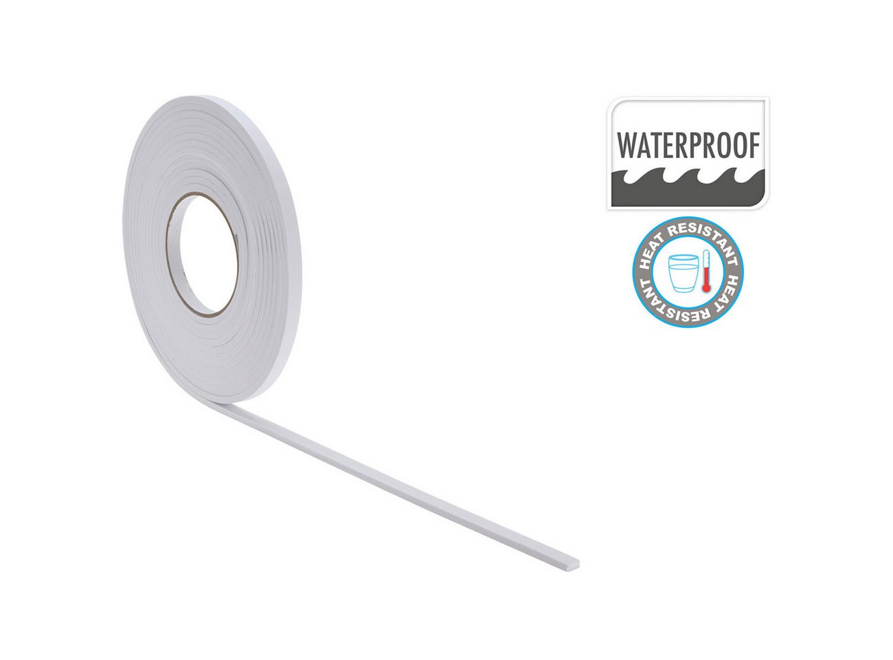 FX Tools Zugluftstopper Dichtungsband, 6 m x 1 cm, 5 mm dick, selbstklebend, 1-tlg. – Bild 2 von 3