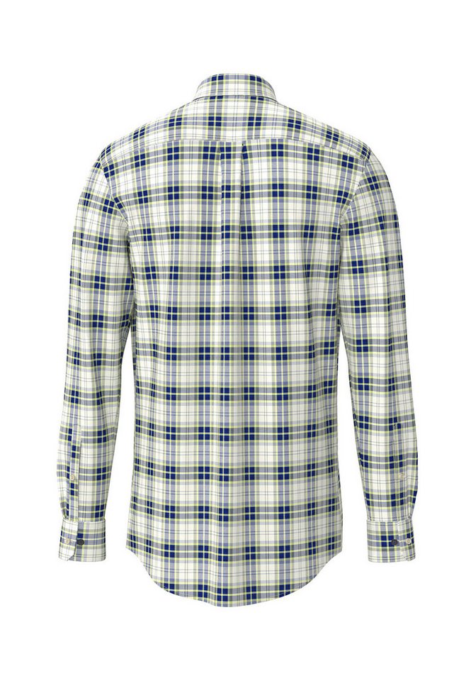 FYNCH-HATTON Langarmhemd Washed Oxford Check normale Passform, kariertes Muster, mit Brusttasche – Bild 5 von 5