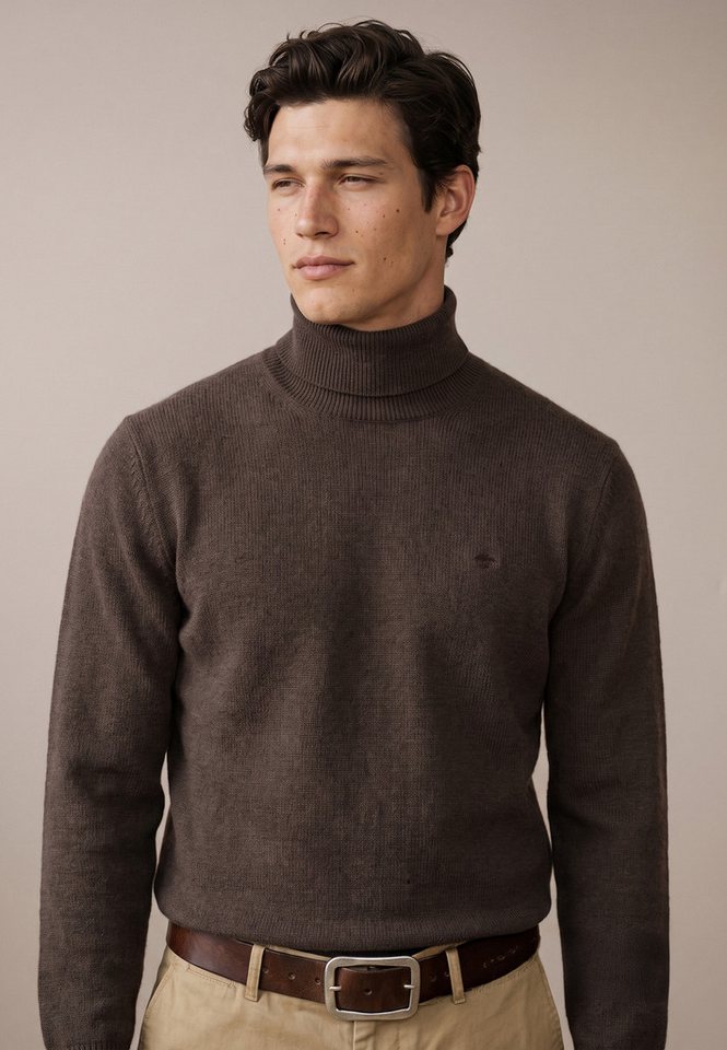 FYNCH-HATTON Rollkragenpullover mit Logostickerei – Bild 2 von 5
