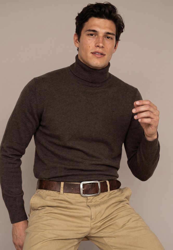 FYNCH-HATTON Rollkragenpullover mit Logostickerei – Bild 3 von 5