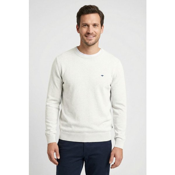 FYNCH-HATTON Rundhalspullover aus Baumwolle, mit Rundhalsausschnitt, Regular Fit
