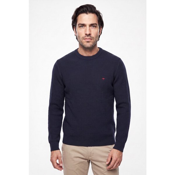 FYNCH-HATTON Strickpullover mit Logo-Stickerei