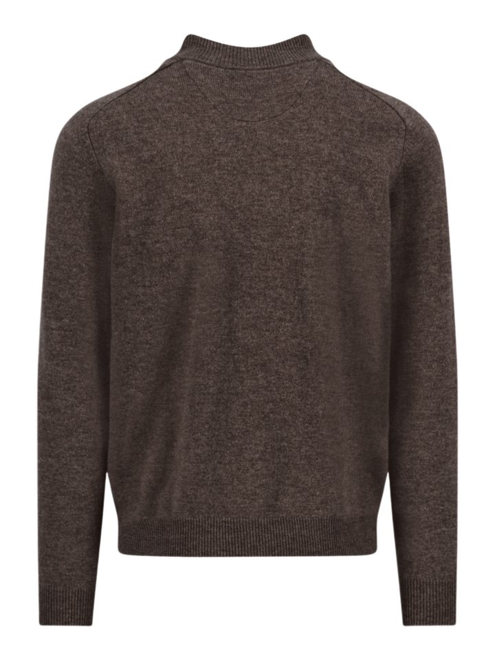FYNCH-HATTON Troyer braun,Casual,Wolle,Unifarben,Troyer-Kragen,Lang,Casual Fit – Bild 2 von 2