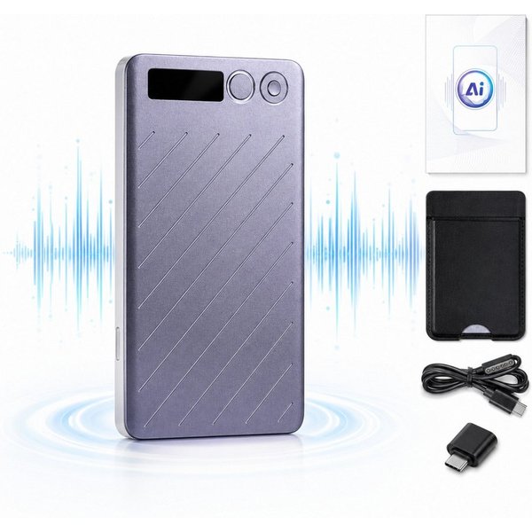 Fyrove 64GB mit Transkriptionsfunktion, Intelligentes Diktiergerät Digitales Diktiergerät (für Meetings & Vorlesungen, Mehrsprachiger Voice Recorder)