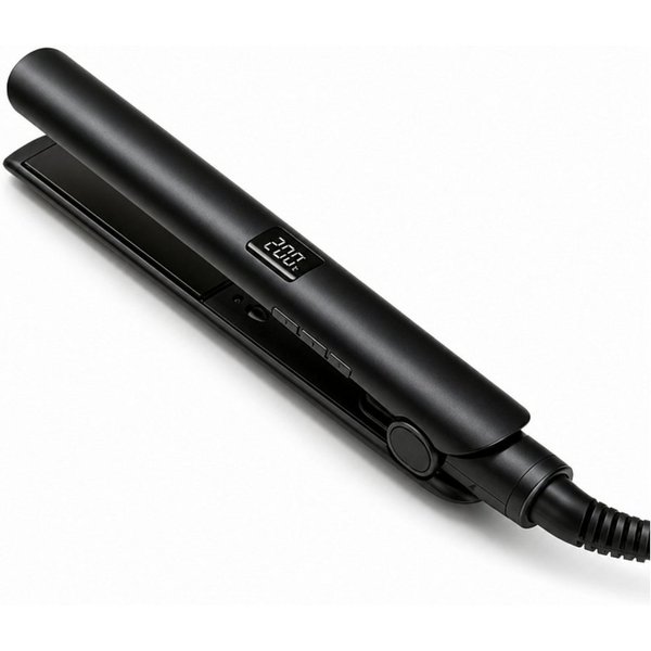 Fyrove Glätteisen Haarglätter mit LCD-Display, 4 Temperaturstufen 140–200°C Keramik-Haarglätter mit Auto-Off, 360° Drehkabel, Styling-Tool für glattes Haar, Rei