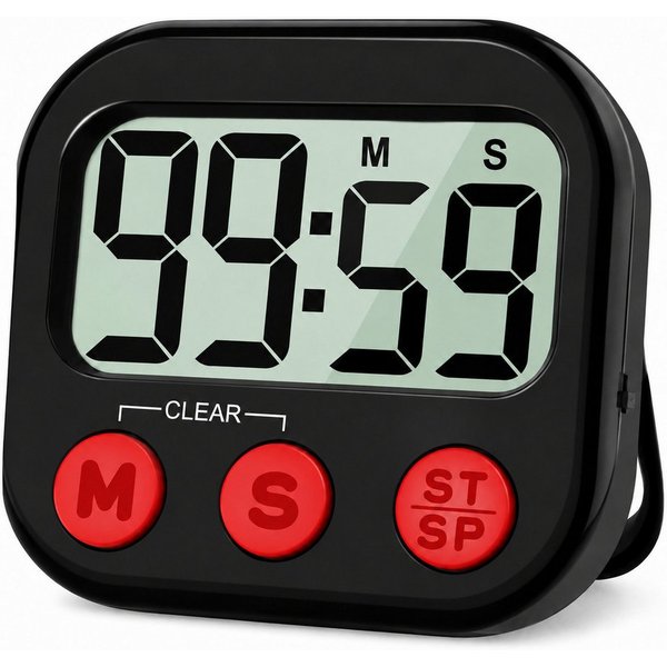 Fyrove Intervall-Timer Digitaler Timer Kinder Eieruhr, (Küchentimer mit Stoppuhr 99min 59sek, Kurzzeitwecker Küche mit Lautstärke einstellbar), Kurzzeitmesser f