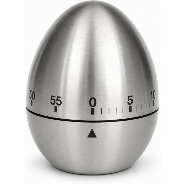 Fyrove Intervall-Timer Mechanische batterielose Edelstahl 60 Min Timer Küche Werkzeug (Set, mechanische Rotation, keine Batterie erforderlich), Timer, Küchentim