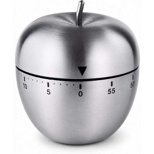 Fyrove Intervall-Timer Mechanische batterielose Edelstahl 60 Min Timer Küche Werkzeug (Set, mechanische Rotation, keine Batterie erforderlich), Timer, Küchentim