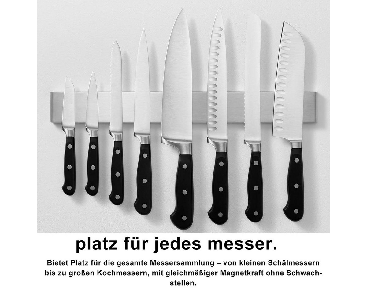 Fyrove Magnet-Messerblock, Messerblock Magnetisch Ohne Messer, (1tlg), Magnetische Messerleiste für Küche / Werkzeug - Wandmontage, bohrfrei – Bild 2 von 5