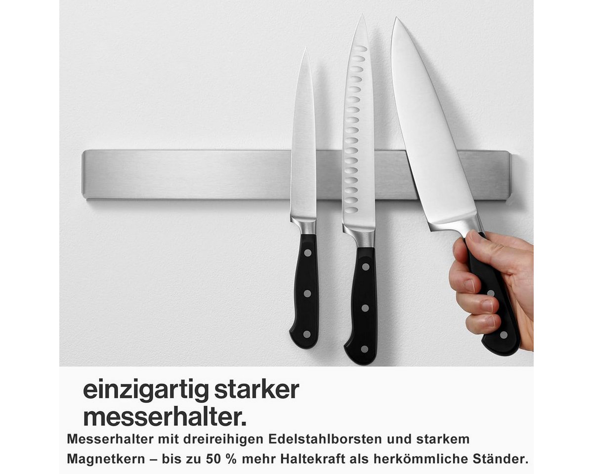 Fyrove Magnet-Messerblock, Messerblock Magnetisch Ohne Messer, (1tlg), Magnetische Messerleiste für Küche / Werkzeug - Wandmontage, bohrfrei – Bild 3 von 5
