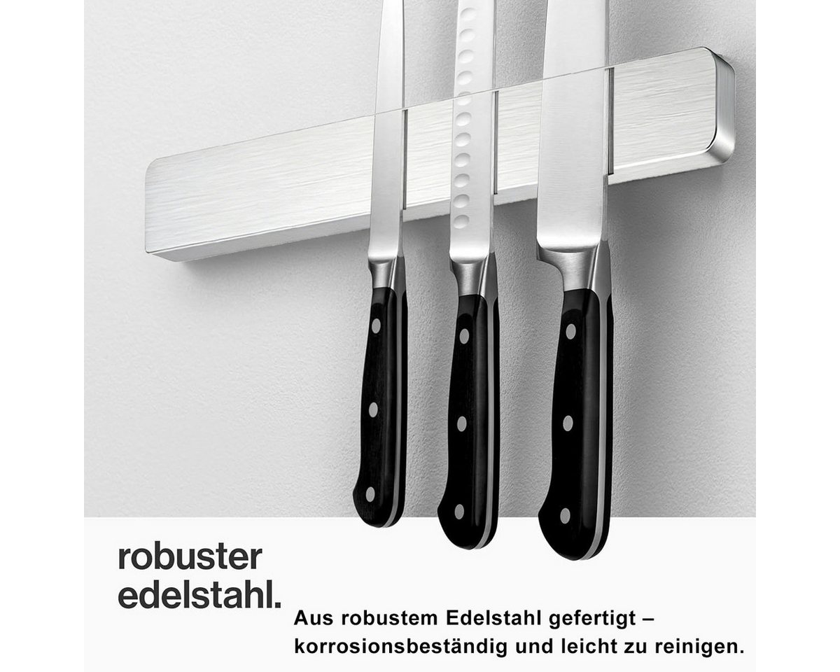 Fyrove Magnet-Messerblock, Messerblock Magnetisch Ohne Messer, (1tlg), Magnetische Messerleiste für Küche / Werkzeug - Wandmontage, bohrfrei – Bild 4 von 5