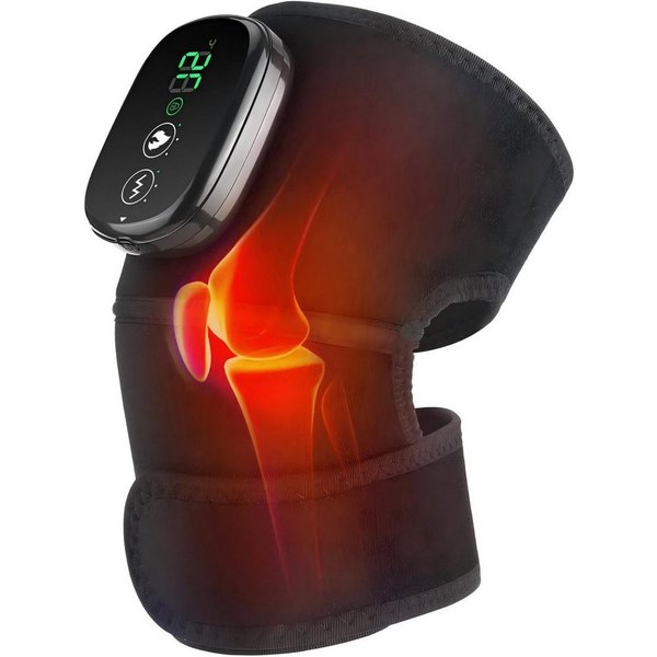 Fyrove Massagegerät Kniemassagegerät, Gelenkmassage, Massagehilfe mit Wärmefunktion, Wärmegürtel für Knie, Schulter, Ellenbogen, Oberschenkel und Wade, 5000 mAh