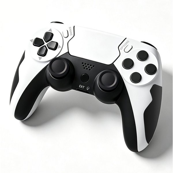 Fyrove Wireless Controller Kompatibel für PS4/PC, Dual Vibration, Touchpad Controller (600-mAh-Akku, Bequeme Tasten, Präzises D-Pad, Kopfhörerbuchse, inkl. Lade