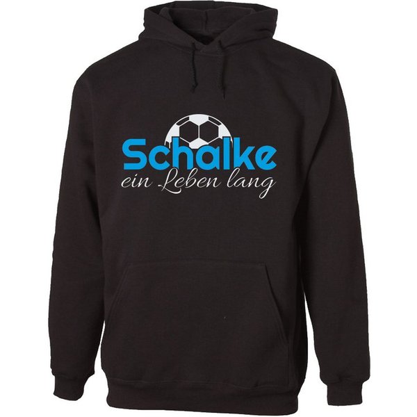 G-graphics Hoodie Schalke ein Leben lang Unisex Pullover mit einem Motiv für den echten Fan