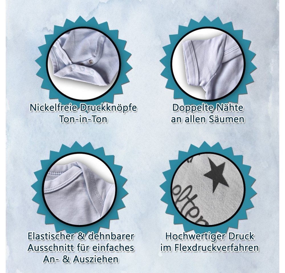 G-graphics Kurzarmbody Papa, Du kannst es schaffen! Baby Body mit Spruch / Motiv / Aufdruck • zur Geburt / Babyparty – Bild 4 von 4