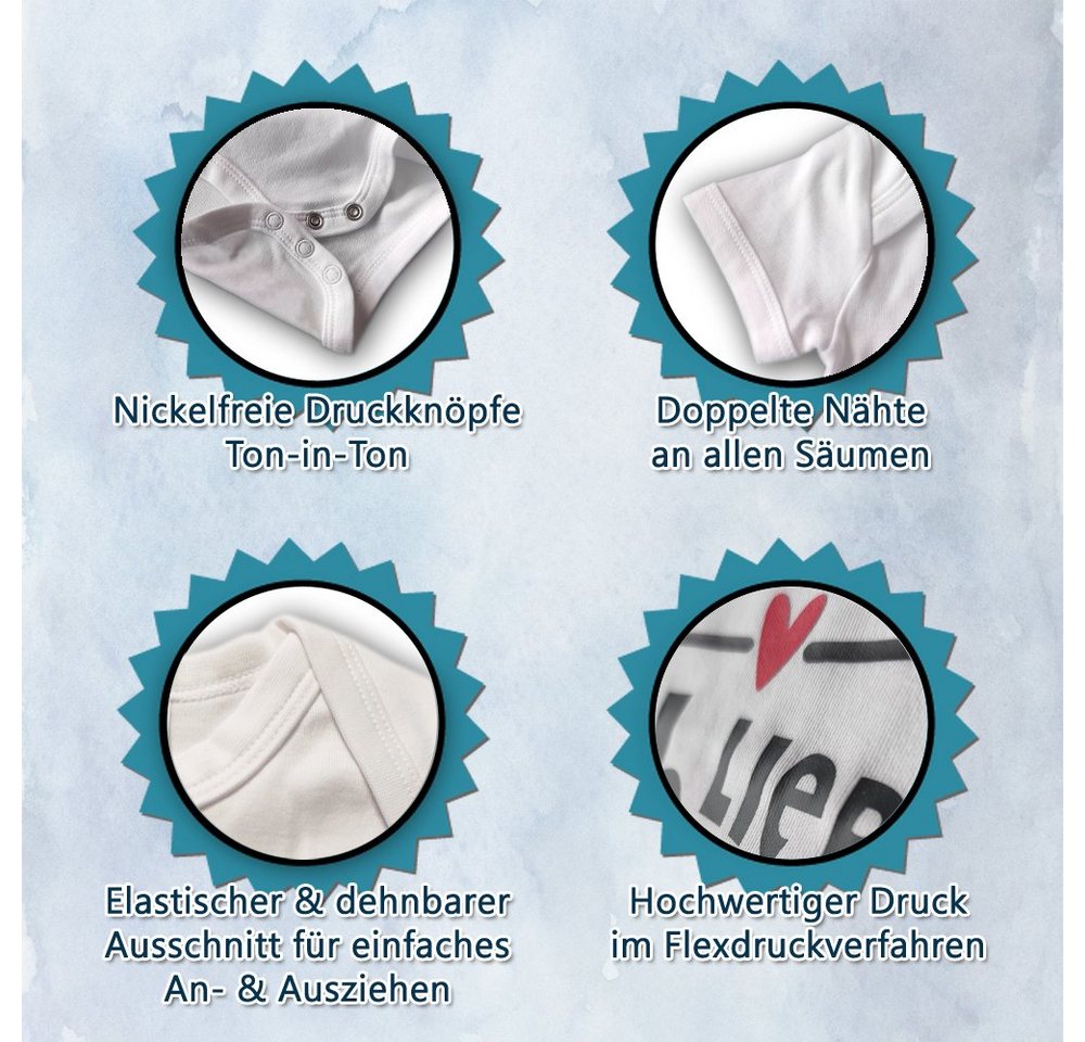 G-graphics Kurzarmbody Papa, Du kannst es schaffen! Baby Body mit Spruch / Motiv / Aufdruck • zur Geburt / Babyparty – Bild 4 von 4