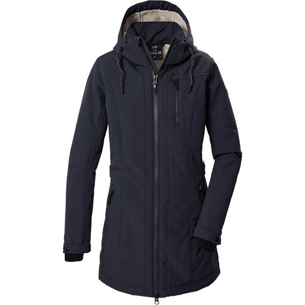 G.I.G.A. DX by killtec Softshellparka GW 61 WMN SFTSHLL PRK Winddichter, wasserabweisender Damen Softshell Parka mit Teddyfleece