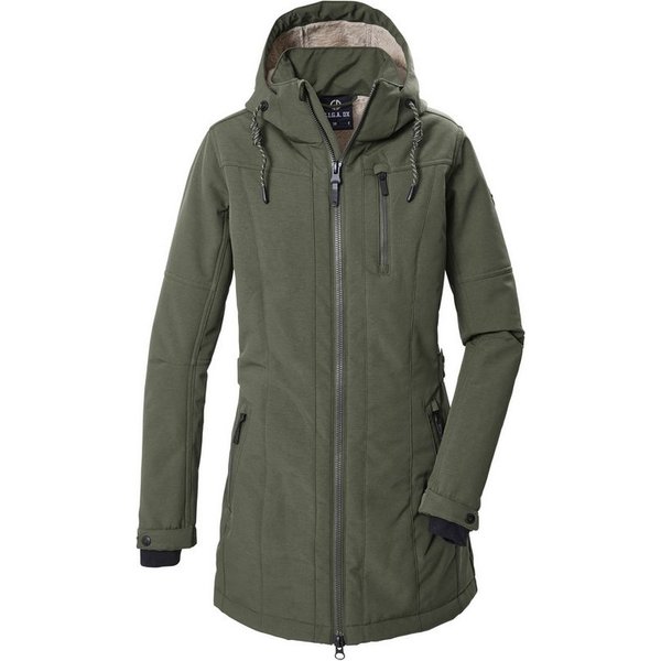 G.I.G.A. DX by killtec Softshellparka GW 61 WMN SFTSHLL PRK Winddichter, wasserabweisender Damen Softshell Parka mit Teddyfleece