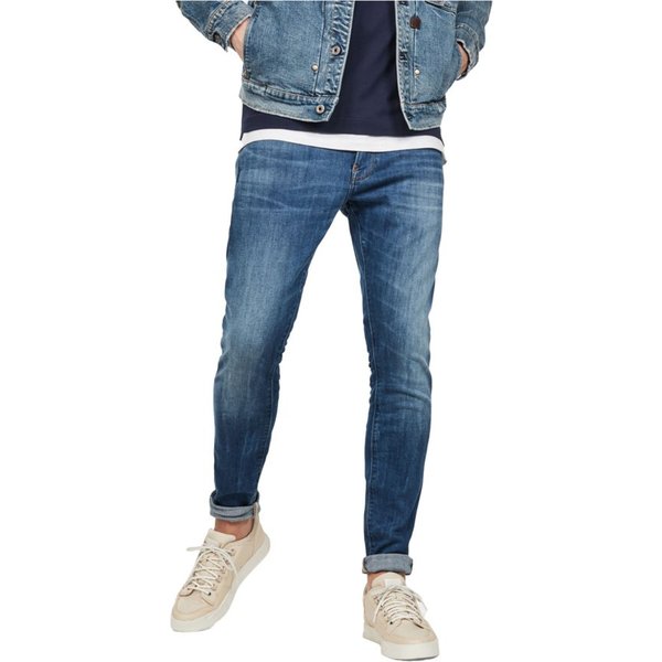 G-STAR 5-Pocket-Jeans blau,Casual,Baumwolle,Unifarben,Slim Fit,Niedrig