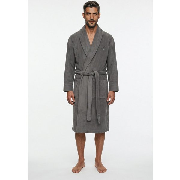 G-STAR Bademantel ARGON, DRESSING GOWN, Midilänge, Kunstfaser, Schalkragen, Gürtel, Morgenmantel mit Schalkragen
