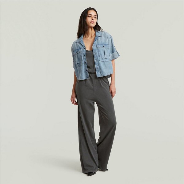 G-STAR Jumpsuit Strappy Jumpsuit wmn mit Elastikbund, Wide Leg