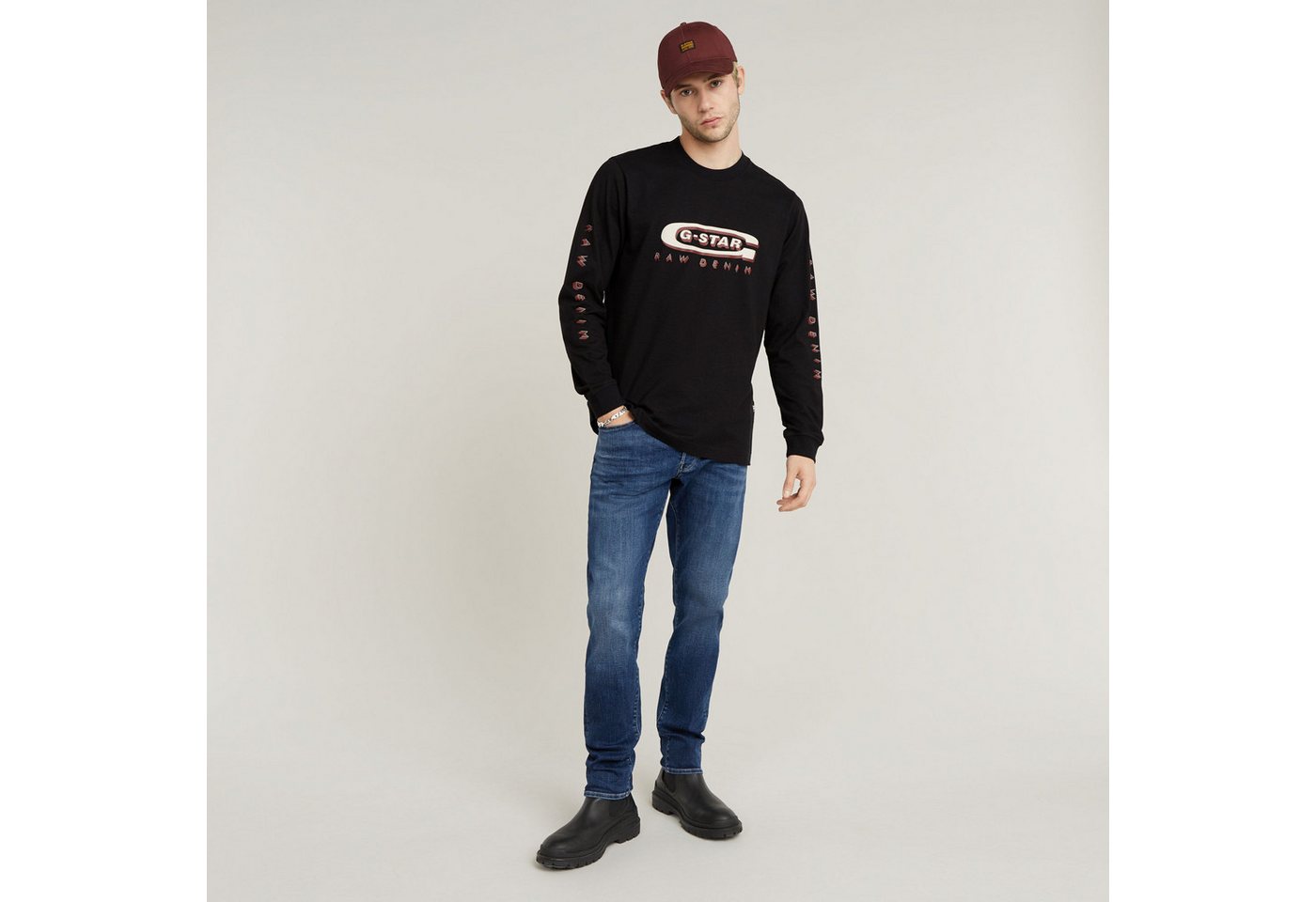 G-STAR Regular-fit-Jeans 3301 Slim 071 – Bild 4 von 5