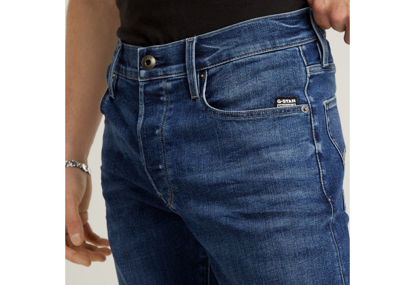 G-STAR Regular-fit-Jeans 3301 Slim 071 – Bild 5 von 5